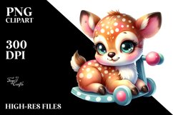 Resting Baby Deer by Carousel | Sublimation Clipart Product Image 3