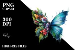 Abstract Vibrant Butterfly PNG Product Image 3
