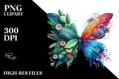 Abstract Vibrant Butterfly PNG Product Image 1