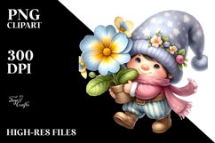 Watercolor Baby GNOME with Big Hat, Primrose Product Image 2