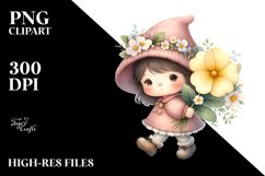 Watercolor Baby GNOME with Big Hat, Primrose Product Image 2