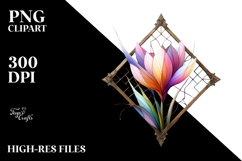 Vibrant Crocus Made of Diamond PNG Product Image 2