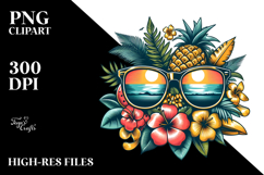 Vintage Tropical Beach Sunglasses PNG Product Image 2