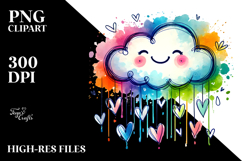 Smiling Rainbow Hearts PNG Product Image 2