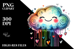Simple Smiling Cloud PNG Product Image 2