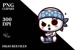 Cute Skull with Bandana PNG Product Image 2