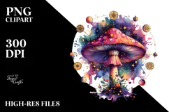 Magical Celestial Mushroom Tarot PNG Product Image 2