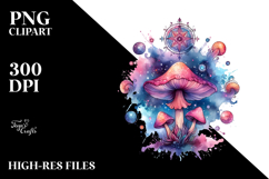 Magical Celestial Mushroom Tarot Splash PNG Product Image 2