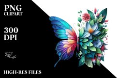 Abstract Vibrant Butterfly PNG Product Image 3