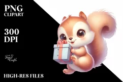 Vintage Baby Squirrel, Transparent PNG Product Image 3