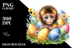 Adorned Baby Monkey, Transparent PNG Product Image 2