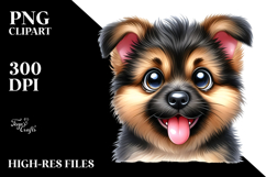 Creative Baby Cartoon German Shepherd PNG Product Image 2