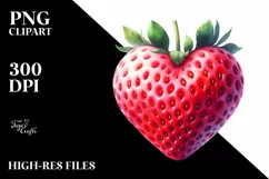Strawberry Heart PNG Product Image 2