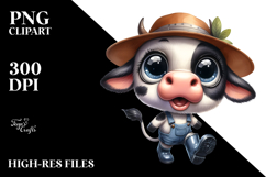 Excited Rain Boots Cow | Summer Sticker Product Image 2