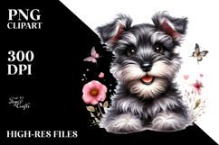 Miniature Schnauzer with Big Eyes, Transparent PNG Product Image 2