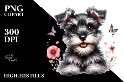 Miniature Schnauzer with Big Eyes, Transparent PNG Product Image 2