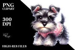 Miniature Schnauzer with Big Eyes, Transparent PNG Product Image 2