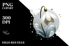 Glossy Snowdrop Made of , Transparent PNG Product Image 2
