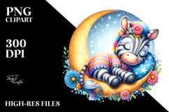 Cute Baby Zebra Dressed for Summer PNG Product Image 2