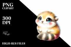Cute Baby Lemming with Stars and Clouds | Sublimation | Product Image 3