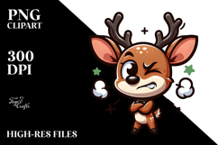 Goofy Cartoon Deer with Side-Eye PNG Product Image 2