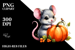 Cute Baby Mouse Pumpkin | Clipart Product Image 2