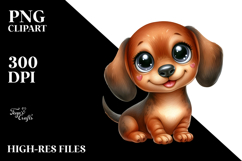 Baby Cartoon Dachshund, Transparent PNG Product Image 2