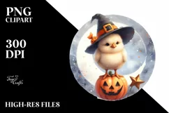 Cute Baby Chicken Halloween PNG Product Image 1