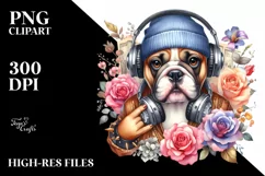 Bulldog Hip Hop Singer Flowers Product Image 1