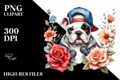 Bulldog Hip Hop Singer Flowers Product Image 3