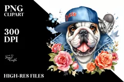Bulldog Hip Hop Singer Flowers Product Image 3