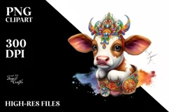 Baby Cow at Rio Carnival, Exciting PNG Product Image 1