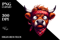 Highland Cow Bandana PNG Product Image 2