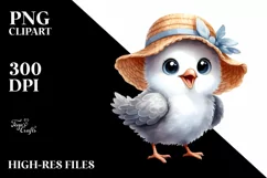 Baby Dove Standing Sun Hat | Sublimation Clipart Product Image 3
