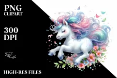 Baby Unicorn Pastel Clipart Product Image 1