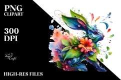 Abstract Vibrant Bunny PNG Product Image 1