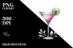 Watercolor Martini | Summer Clipart Product Image 3