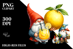 Whimsical Gnome Drinking Cocktail PNG Product Image 2