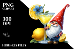 Whimsical Gnome Drinking Cocktail PNG Product Image 2