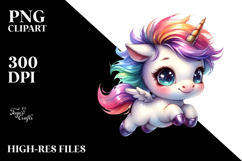 Cute Unicorn Jump PNG Product Image 2