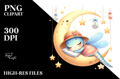 Cute Baby Dragonfly Dressed for Summer PNG Product Image 2