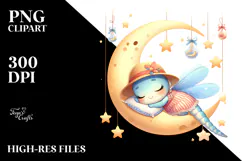 Cute Baby Dragonfly Dressed for Summer PNG Product Image 2