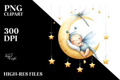 Cute Baby Dragonfly Dressed for Summer PNG Product Image 2