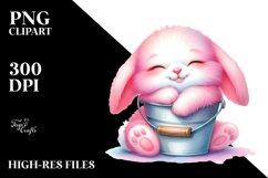 Cute Baby Bunny Sleeping, PNG Product Image 2