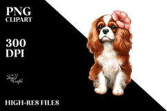 Cavalier King Charles Spaniel in Sand | Tshirt Vector Style Product Image 2