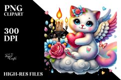 Adorned Cat Watercolor Product Image 2