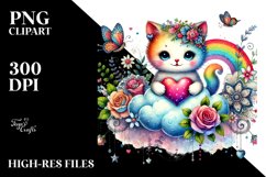 Adorned Cat Watercolor Product Image 2