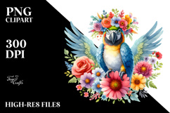 Vibrant Macaw Flower Crown Product Image 2