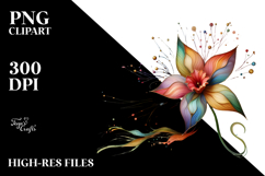 Abstract Colorful Daffodil PNG Product Image 2