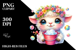 Goofy Lamb with Bubble Bucket PNG Product Image 2